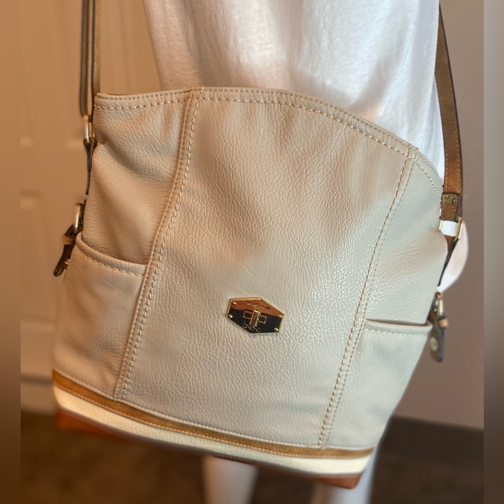 B.O.C. Born Concept~Neutral Crossbody Shoulder Bag~Faux Leather~Polyester Lining